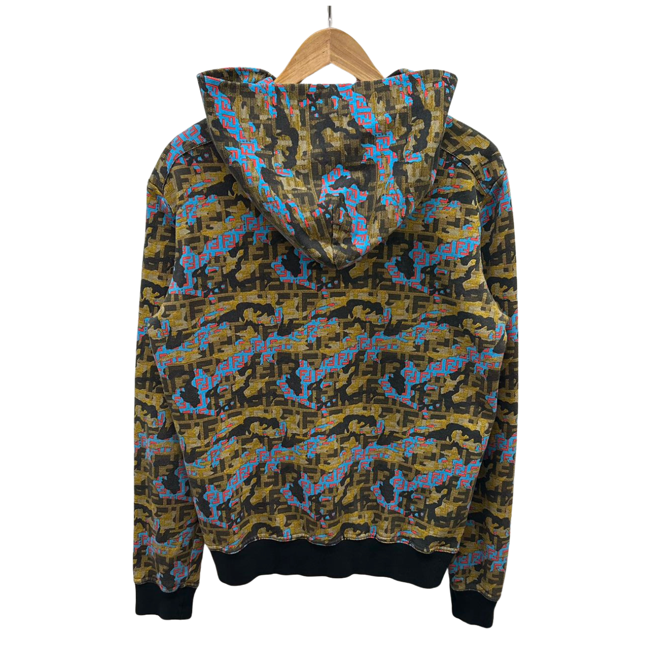 FENDI<br>Logo Camo Zip Uo Hoodie