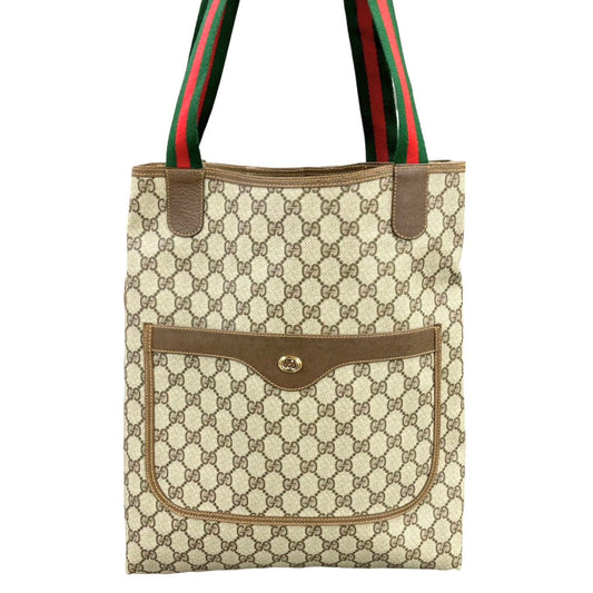 GUCCI <br> GG Supreme Sherry Line Tote Bag