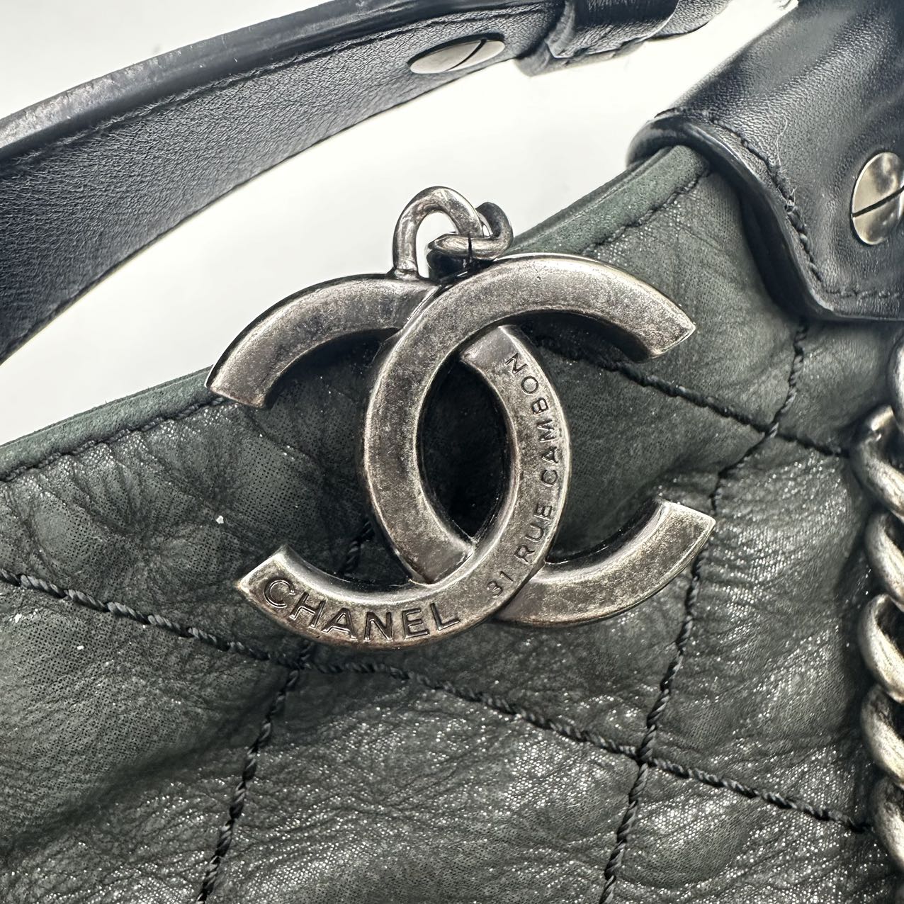 CHANEL<br>Suede Chain Shoulder Bag 16953226