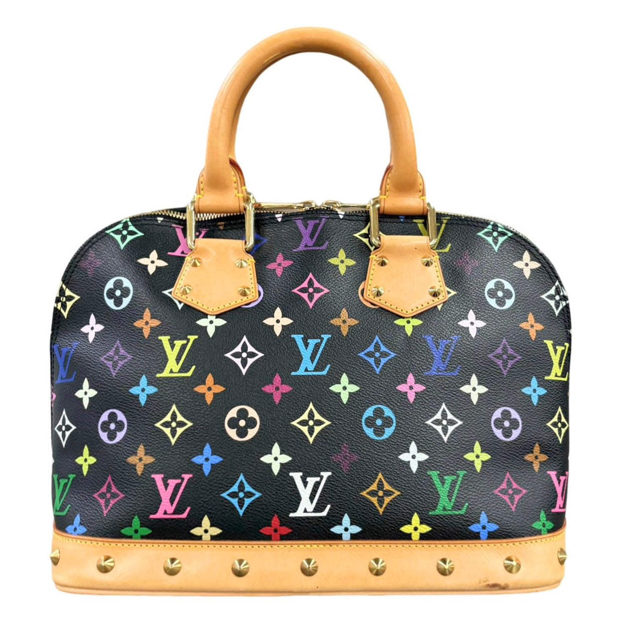 LOUIS VUITTON <br> Black Monogram Multicolor Alma