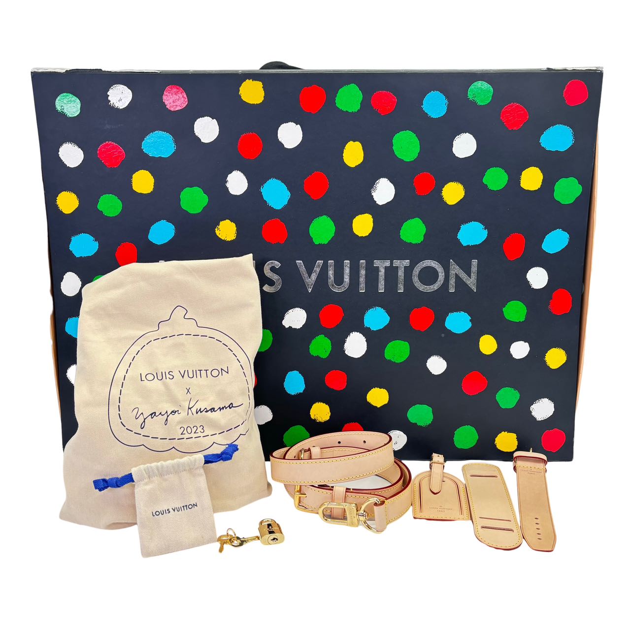 LOUIS VUITTON <br> Yayoi Kusama Keepall Bandouliere45