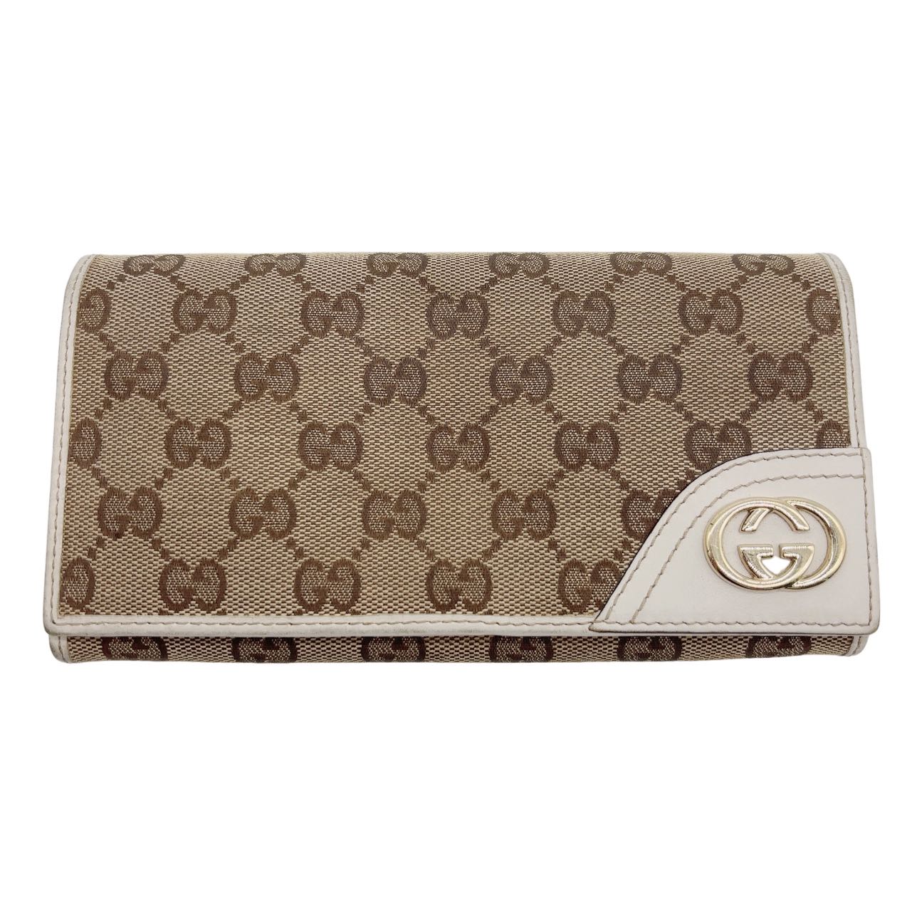 GUCCI<br> Portefeuille long en toile GG