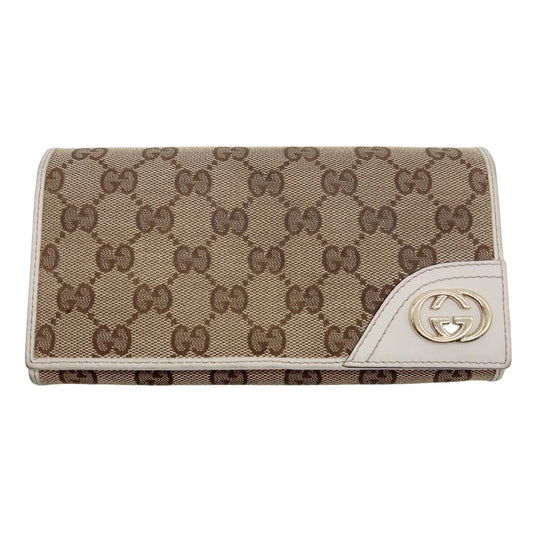 GUCCI<br> Langes Portemonnaie aus GG Canvas