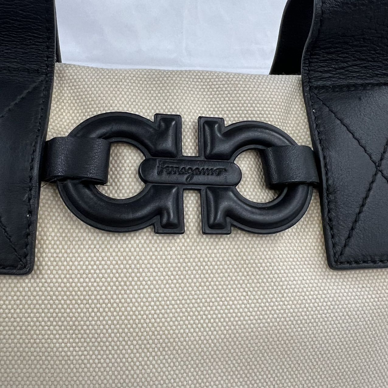 FERRAGAMO<br>Canvas Hand Bag