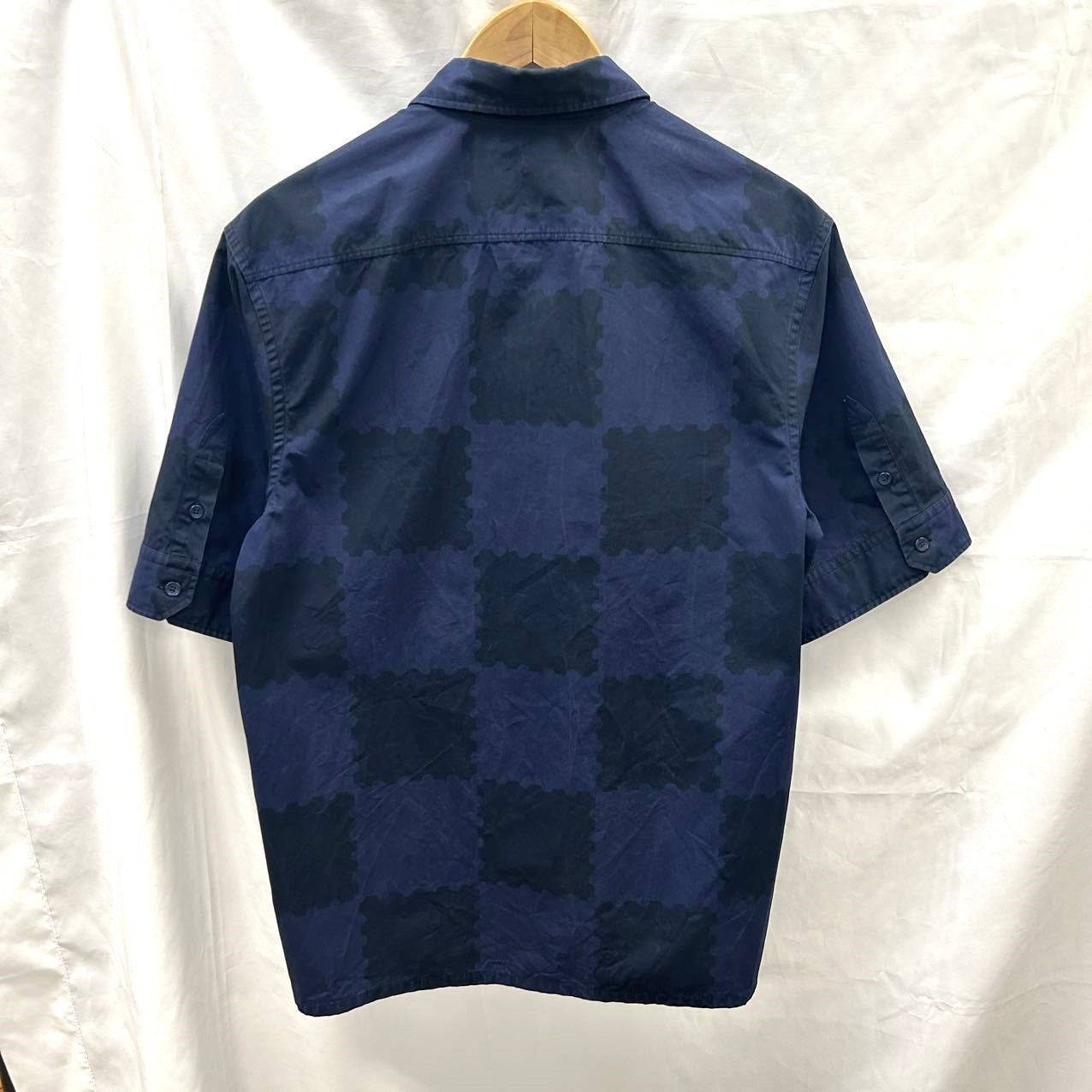 LOUIS VUITTON<br> Nigo Blue Checkered Button Up Shirt