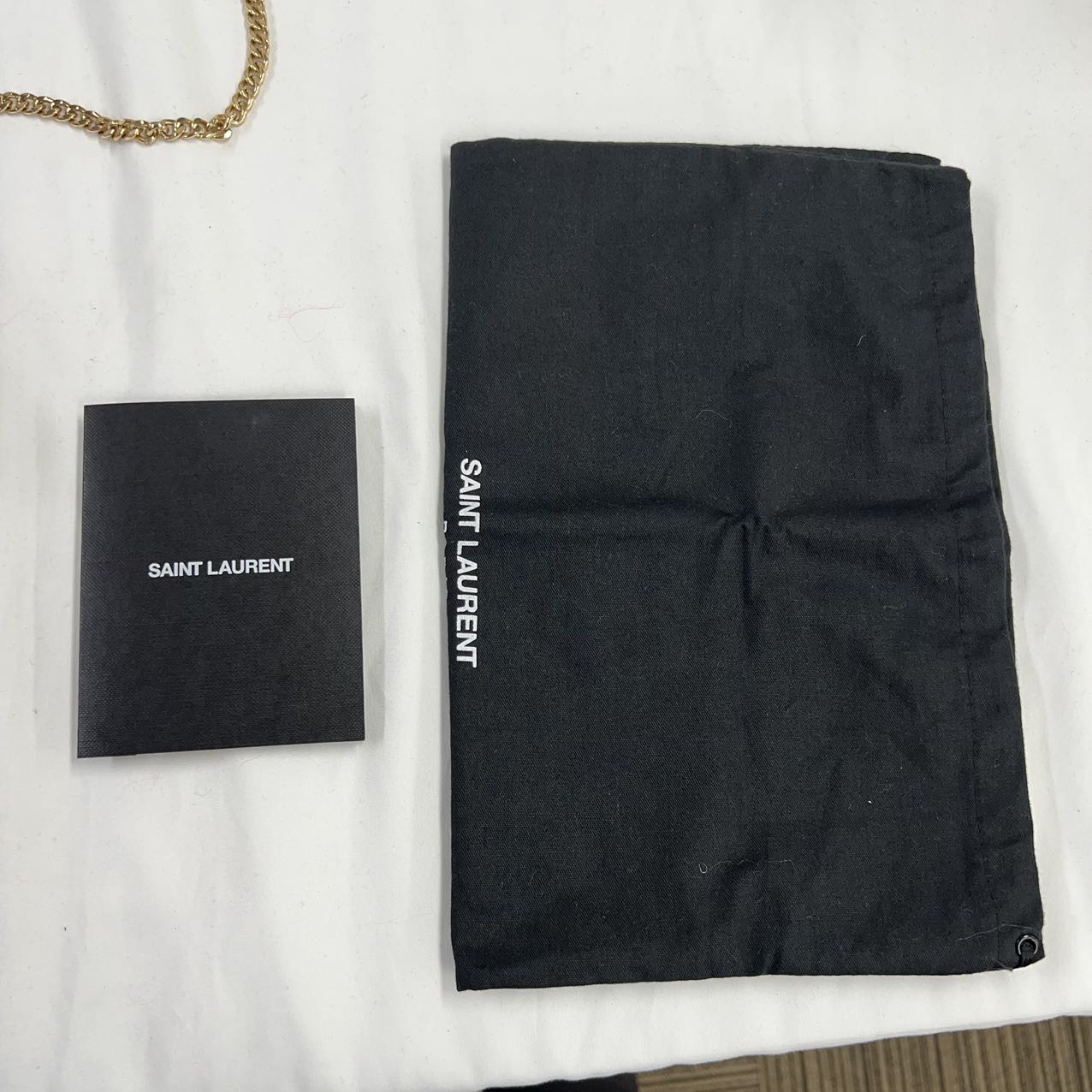 SAINT LAURENT<br>Caviar Chain Shoulder Bag Black