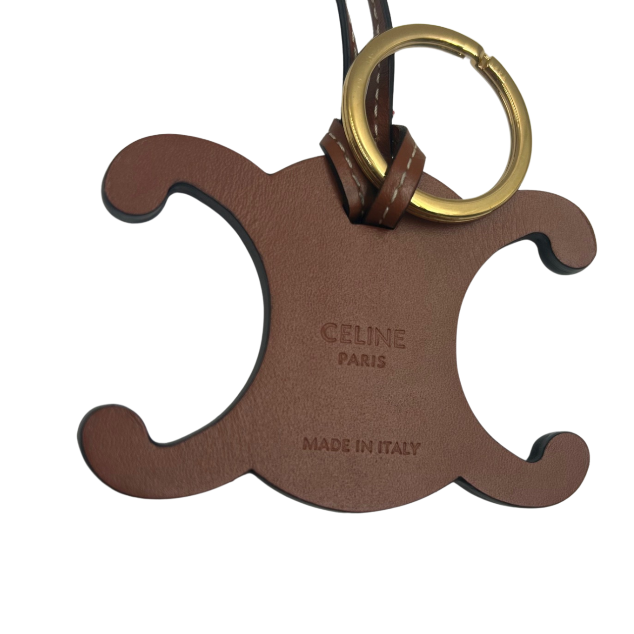 CELINE<br>Triomphe Keyring Charm In Smooth Calfskin