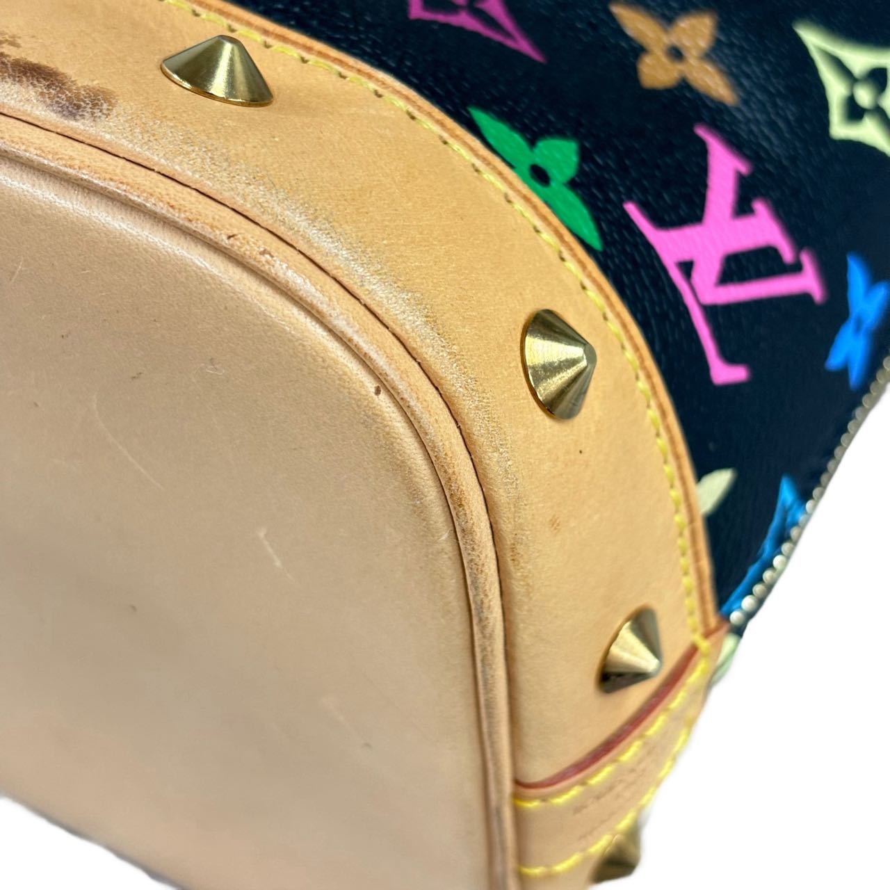 LOUIS VUITTON <br> Black Monogram Multicolor Alma