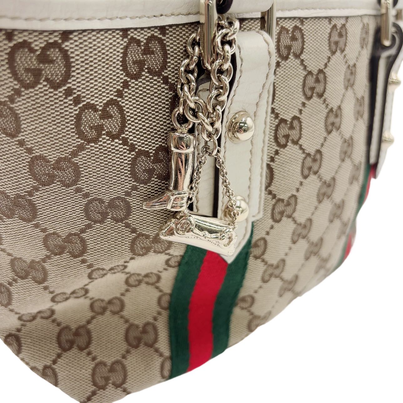 GUCCI<br> Mini sac à main en toile GG