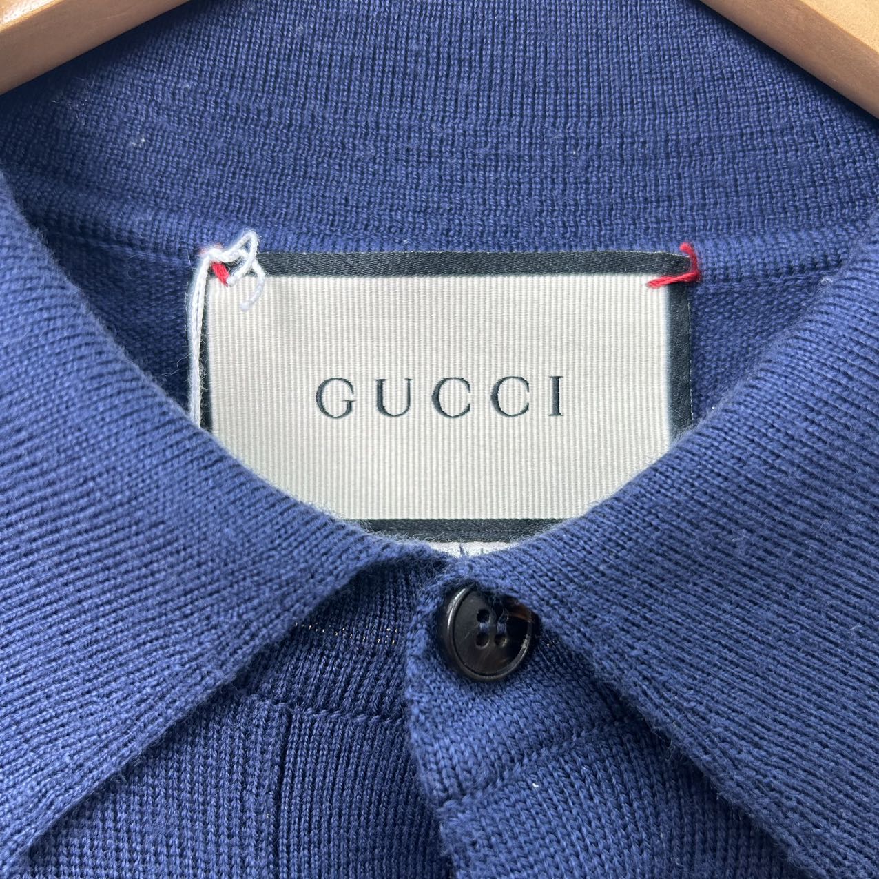 GUCCI <br>Strick-Poloshirt Navy