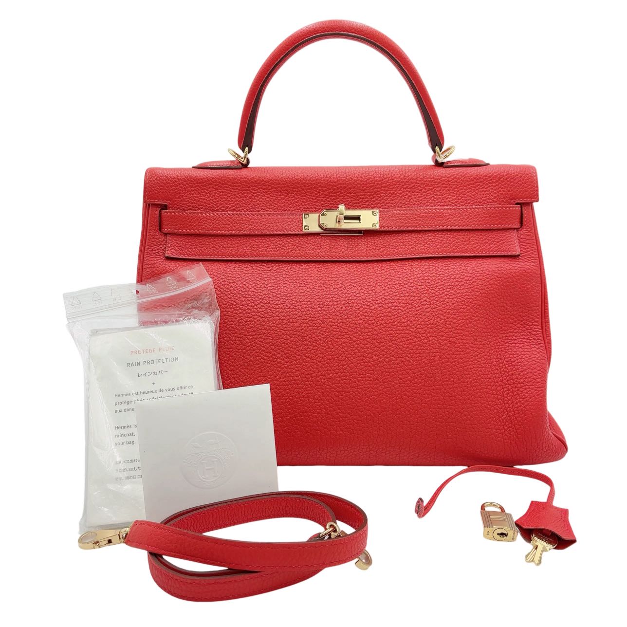 HERMES <br> Kelly35 Togo Rouge