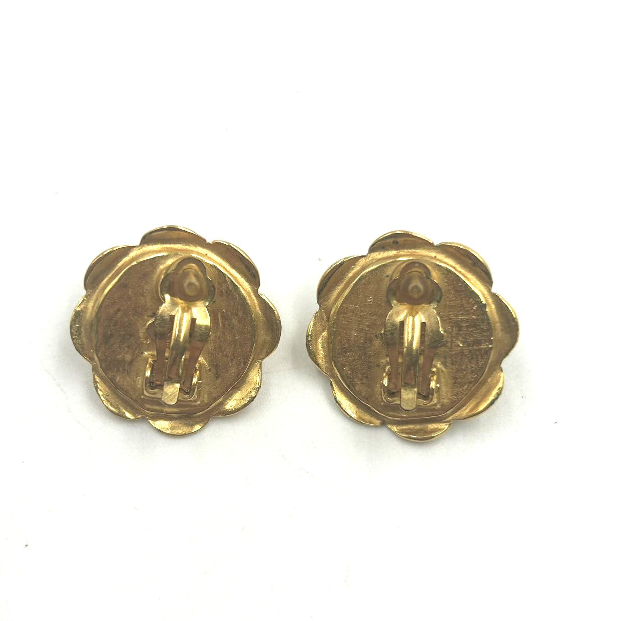 CHANEL<br>Marble Stone Earrings Clip-On