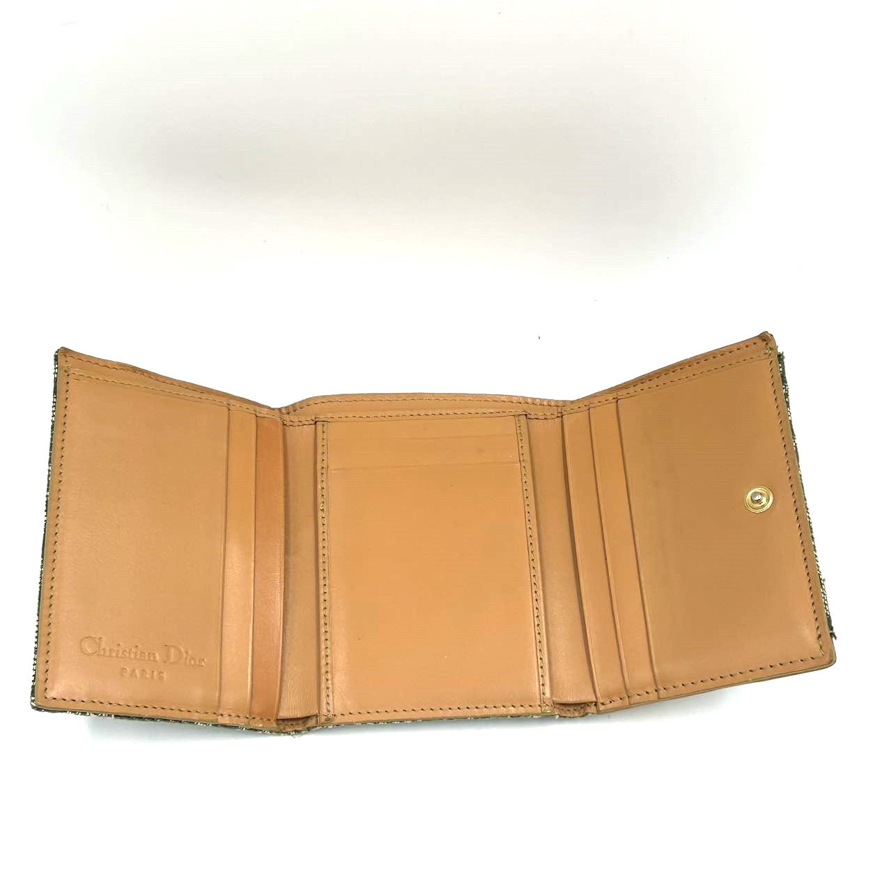 CHRISTIAN DIOR<br>Saddle Wallet Green