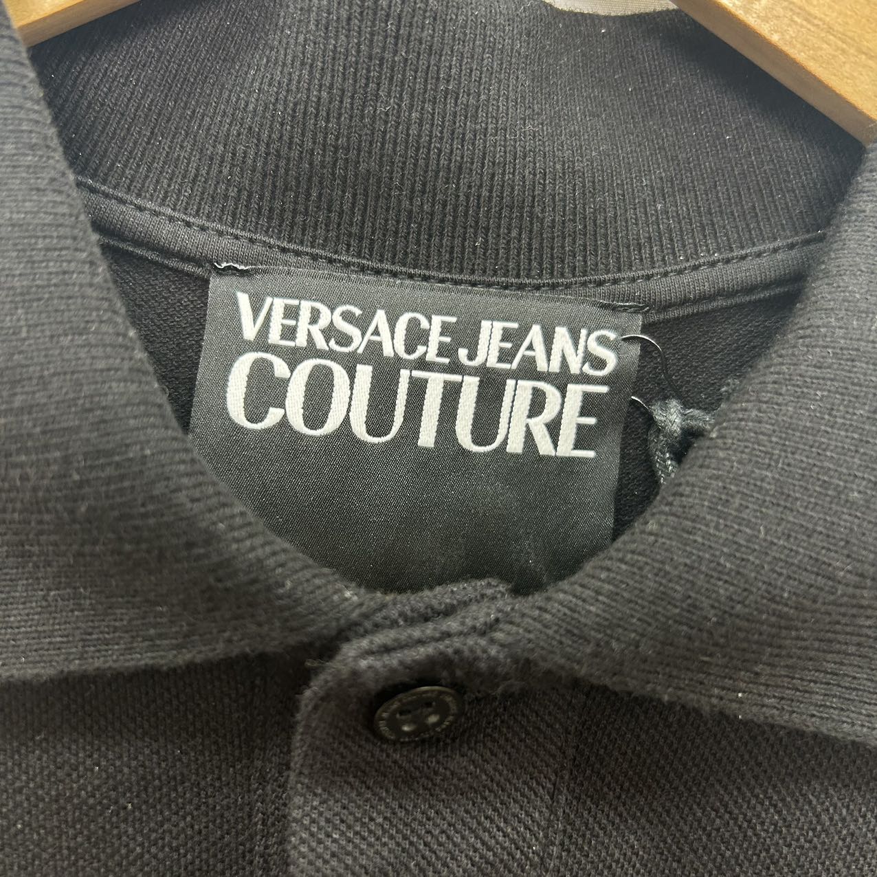 VERSACE<br>Gold Logo Polo Shirt