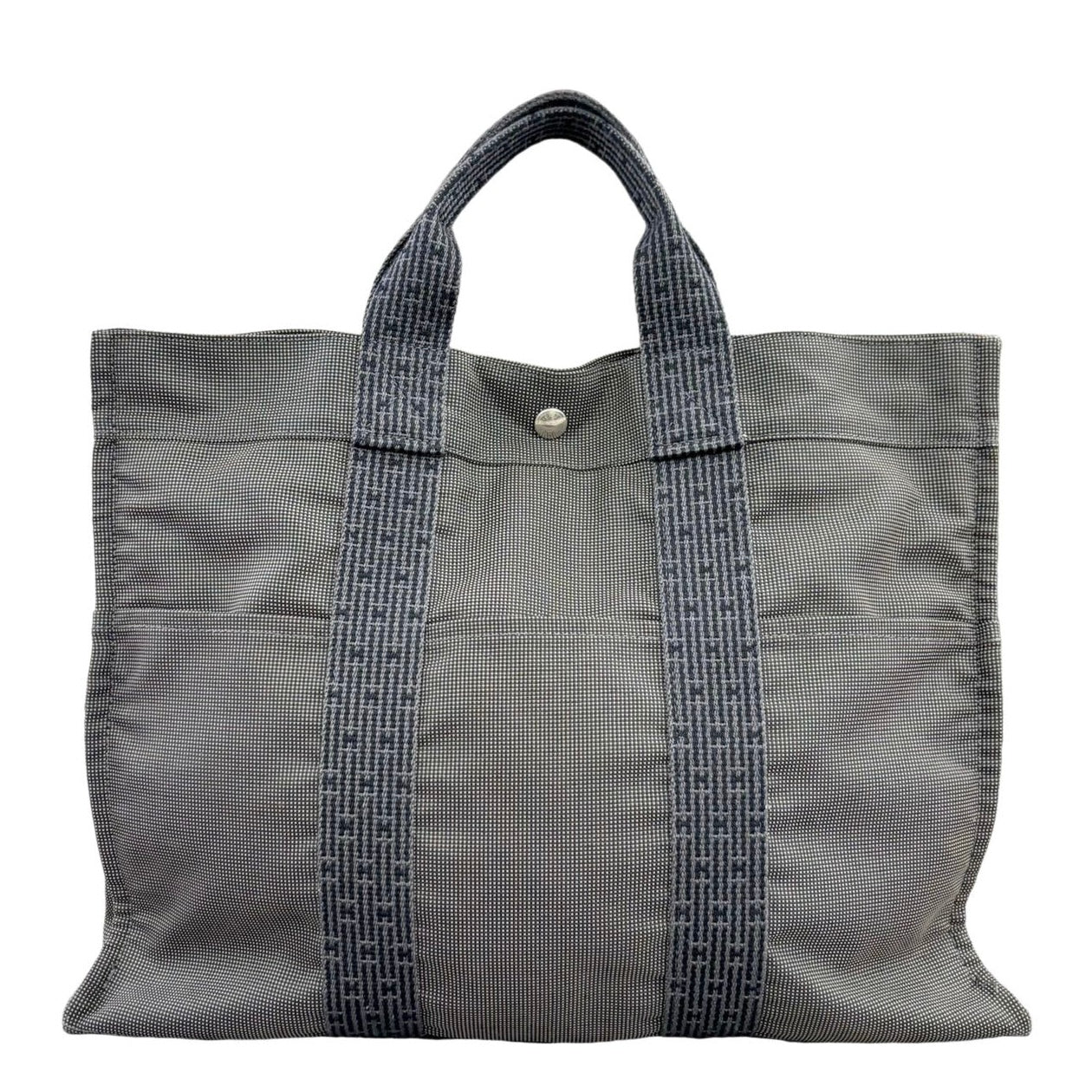 HERMÈS<br> Sac fourre-tout Herline en toile MM