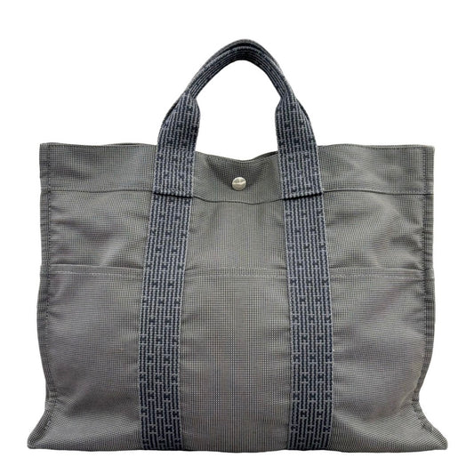 HERMES <br> Canvas Herline Tote Bag MM