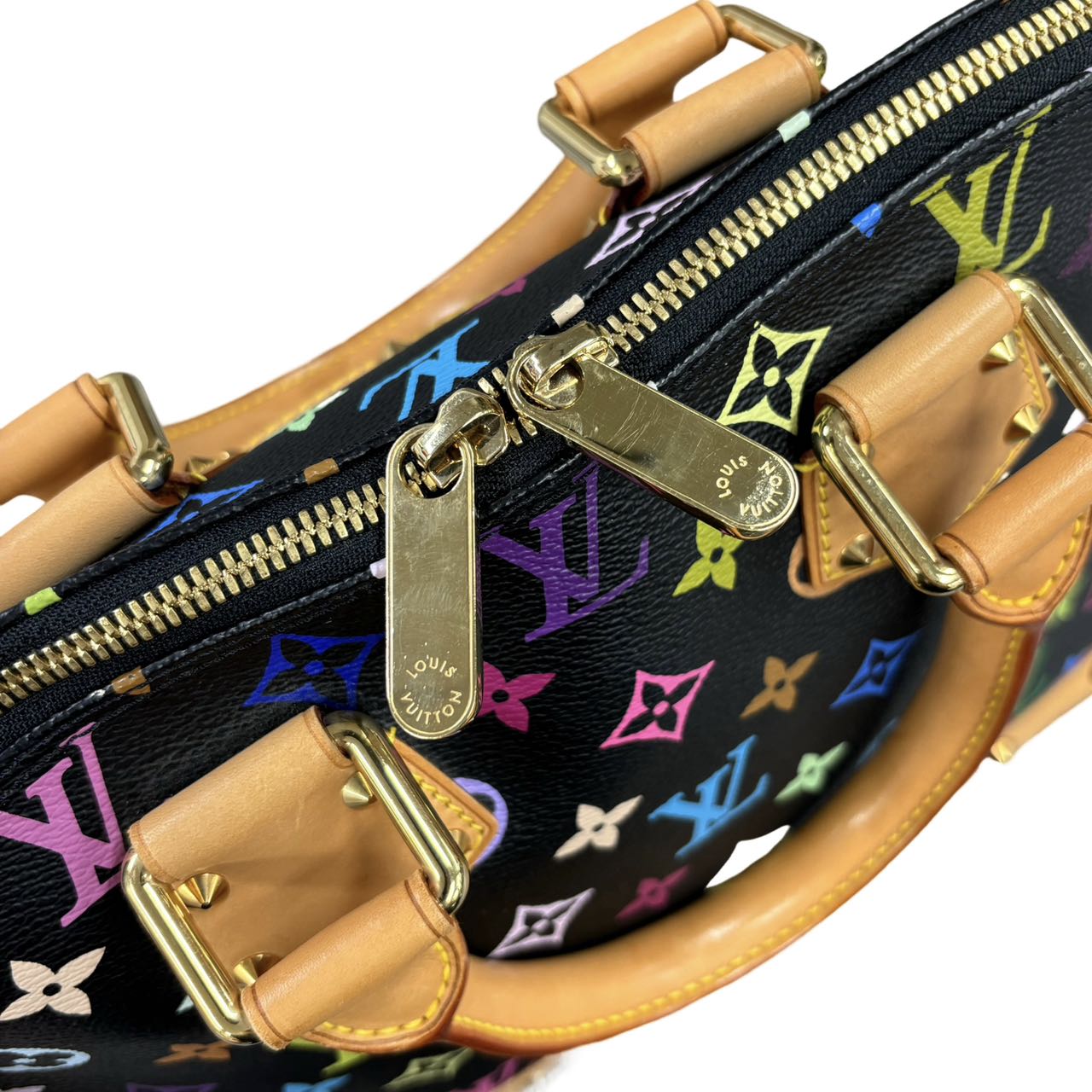 LOUIS VUITTON<br> Monogramme noir multicolore Alma