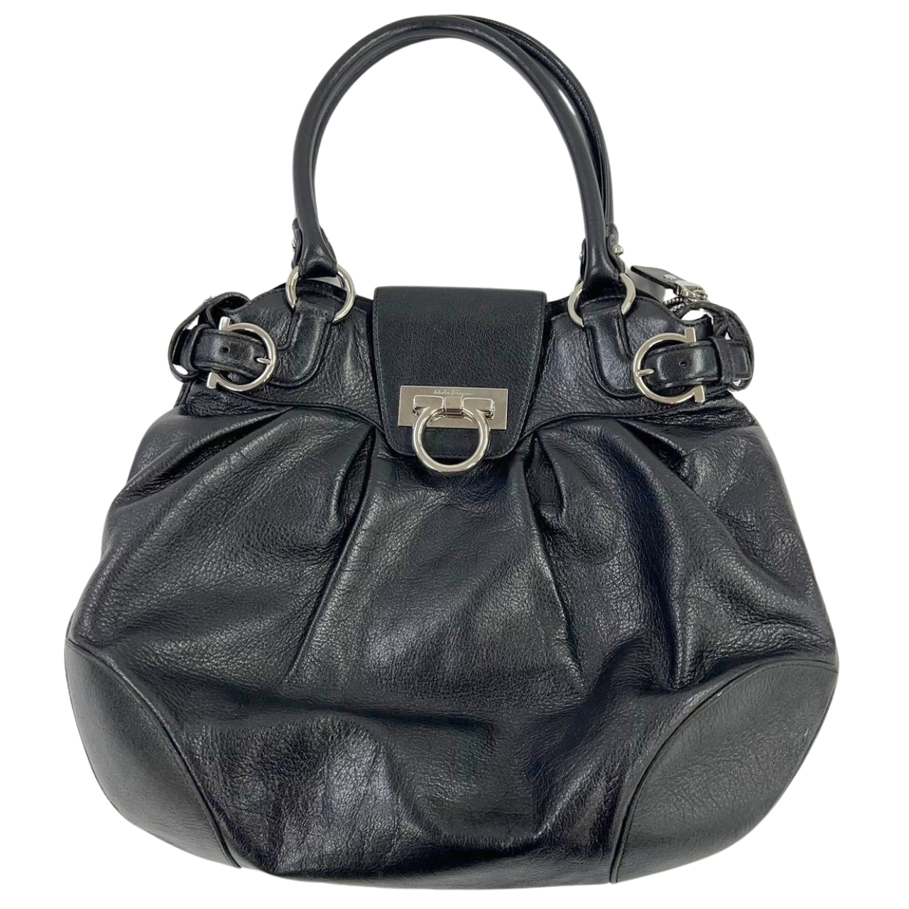 FERRAGAMO <br>Handtasche aus Gancini-Leder