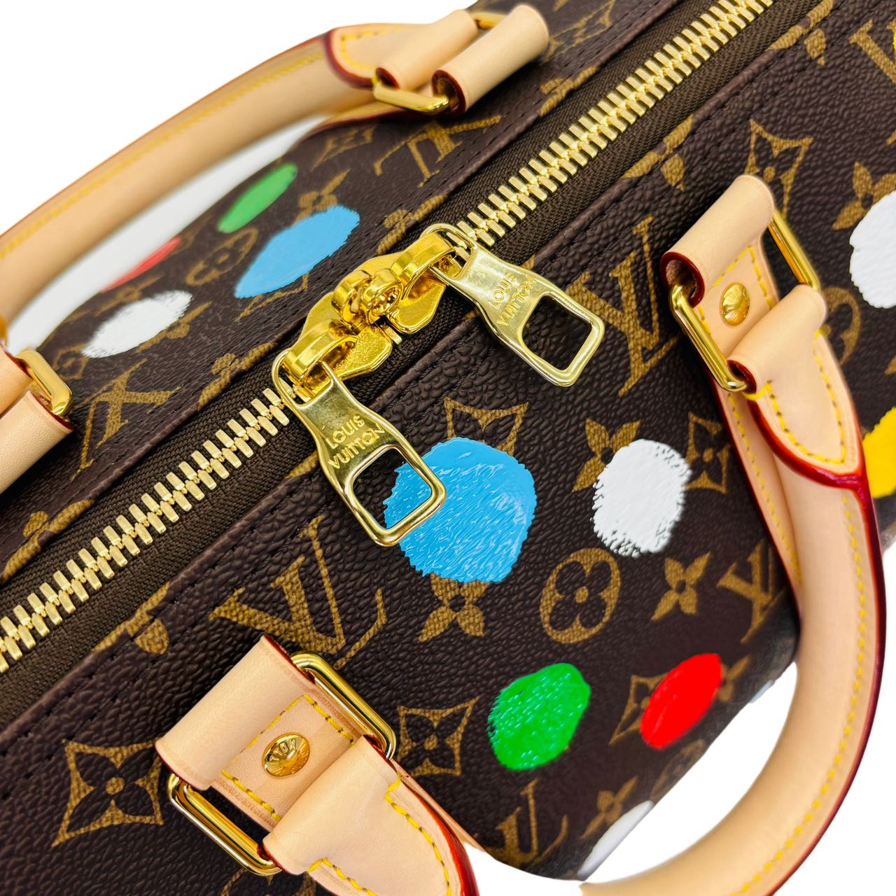 LOUIS VUITTON <br> Yayoi Kusama Keepall Bandouliere45