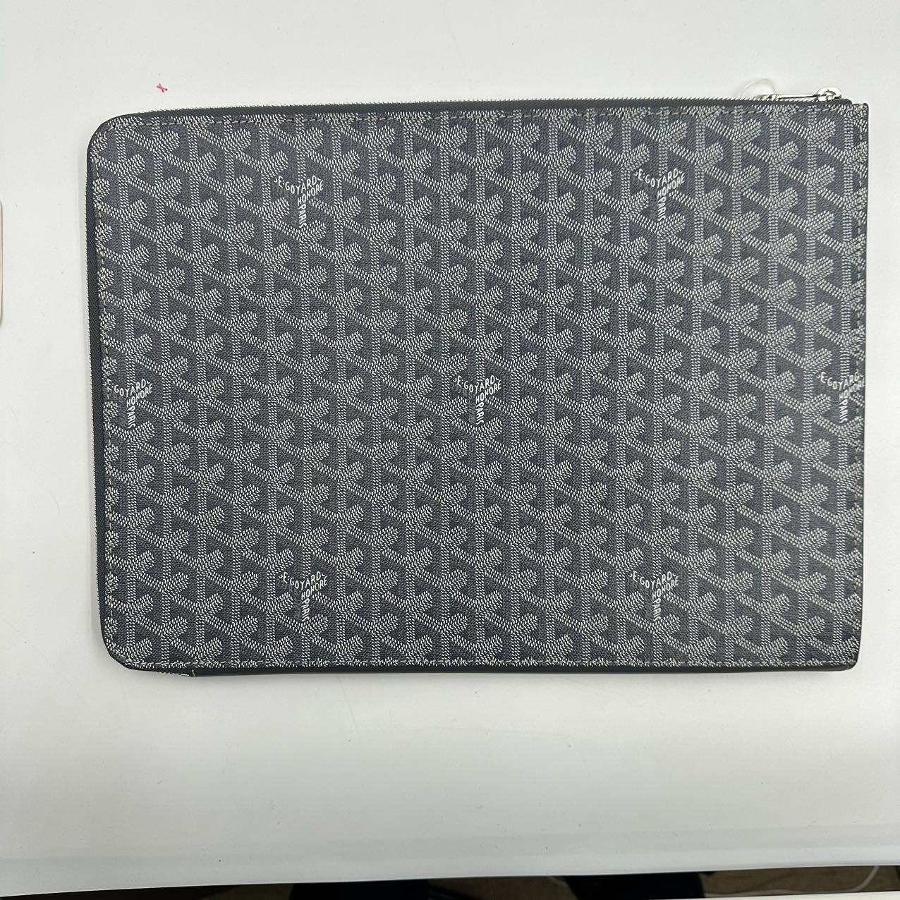 GOYARD<br> Krückentasche aus Leder Grau