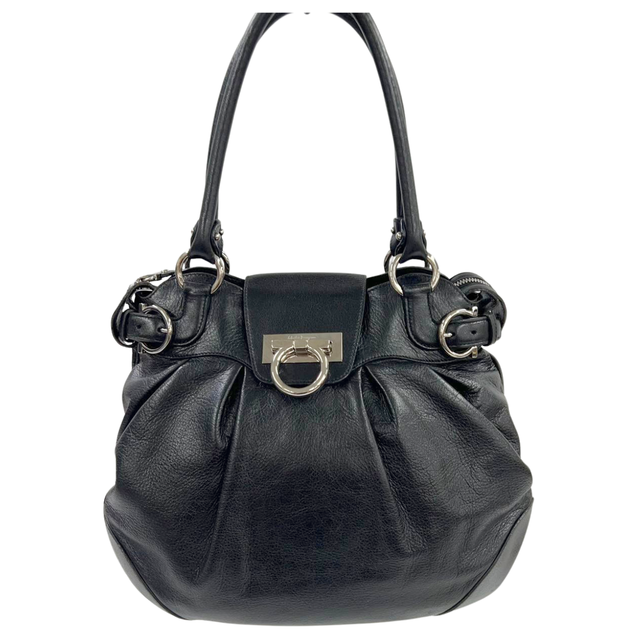 FERRAGAMO <br>Handtasche aus Gancini-Leder