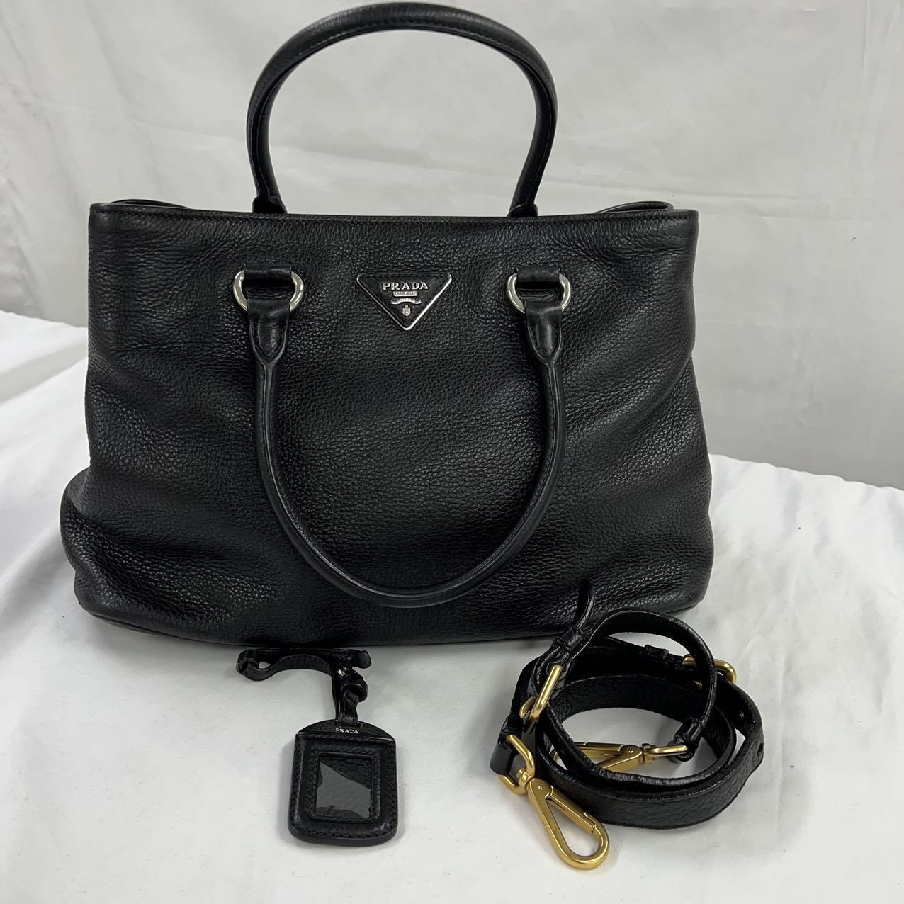 PRADA<br>Leather 2way Hand Bag