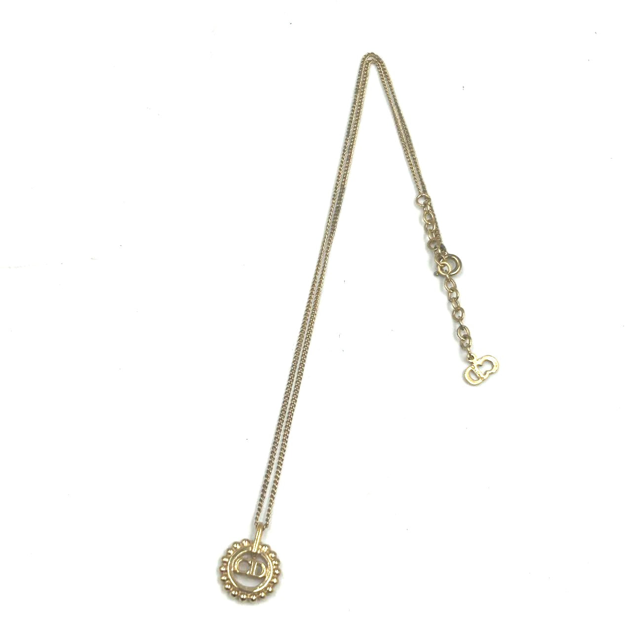 CHRISTIAN DIOR<br>Circle Logo Necklace