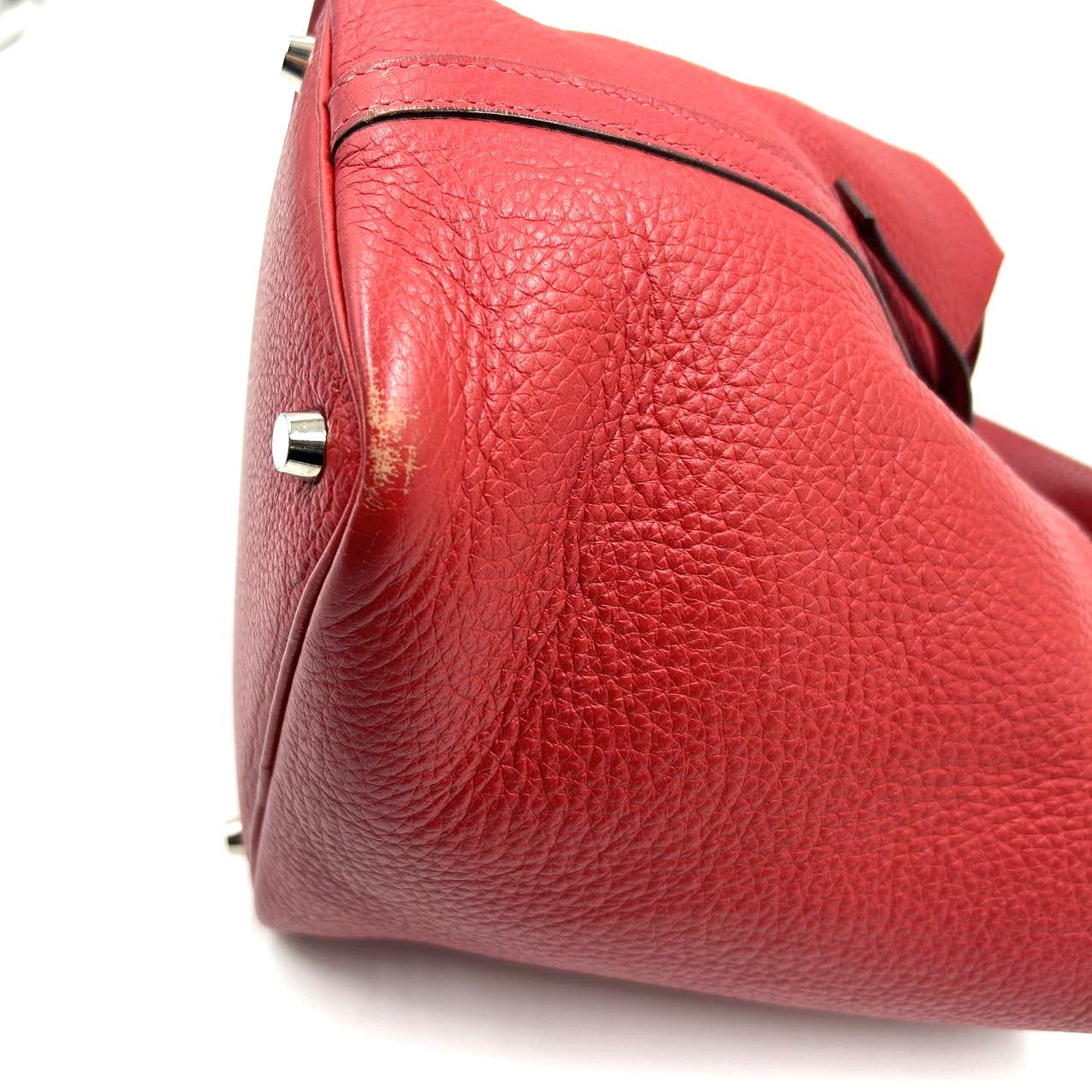 HERMES<br>Picotin Taurillon Clemence Red "H" stamp