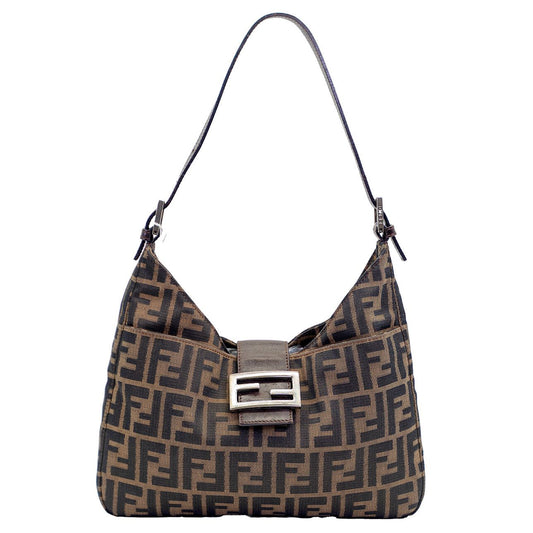 FENDI <br> Zucca Baguette Leather Bag