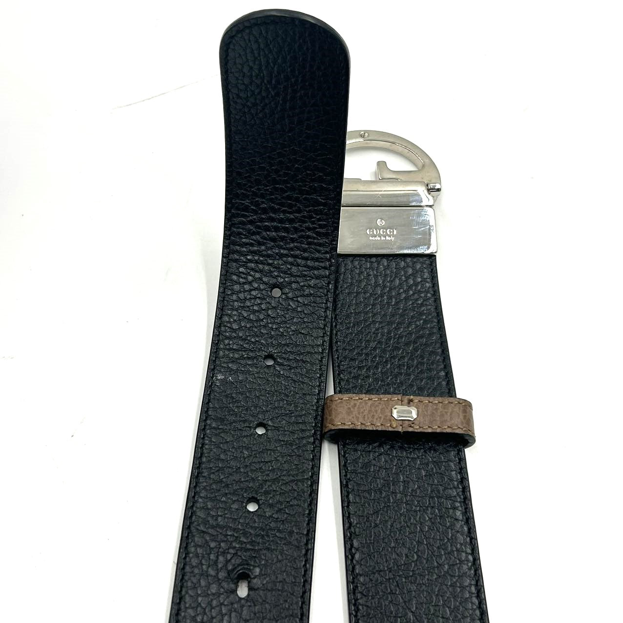 GUCCI<br>Reversible Leather Belt 449715