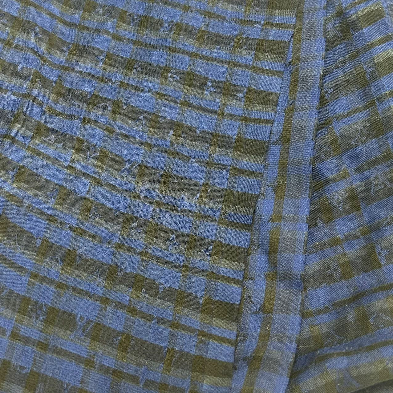 LOUIS VUITTON<br>Check Scarf Blue