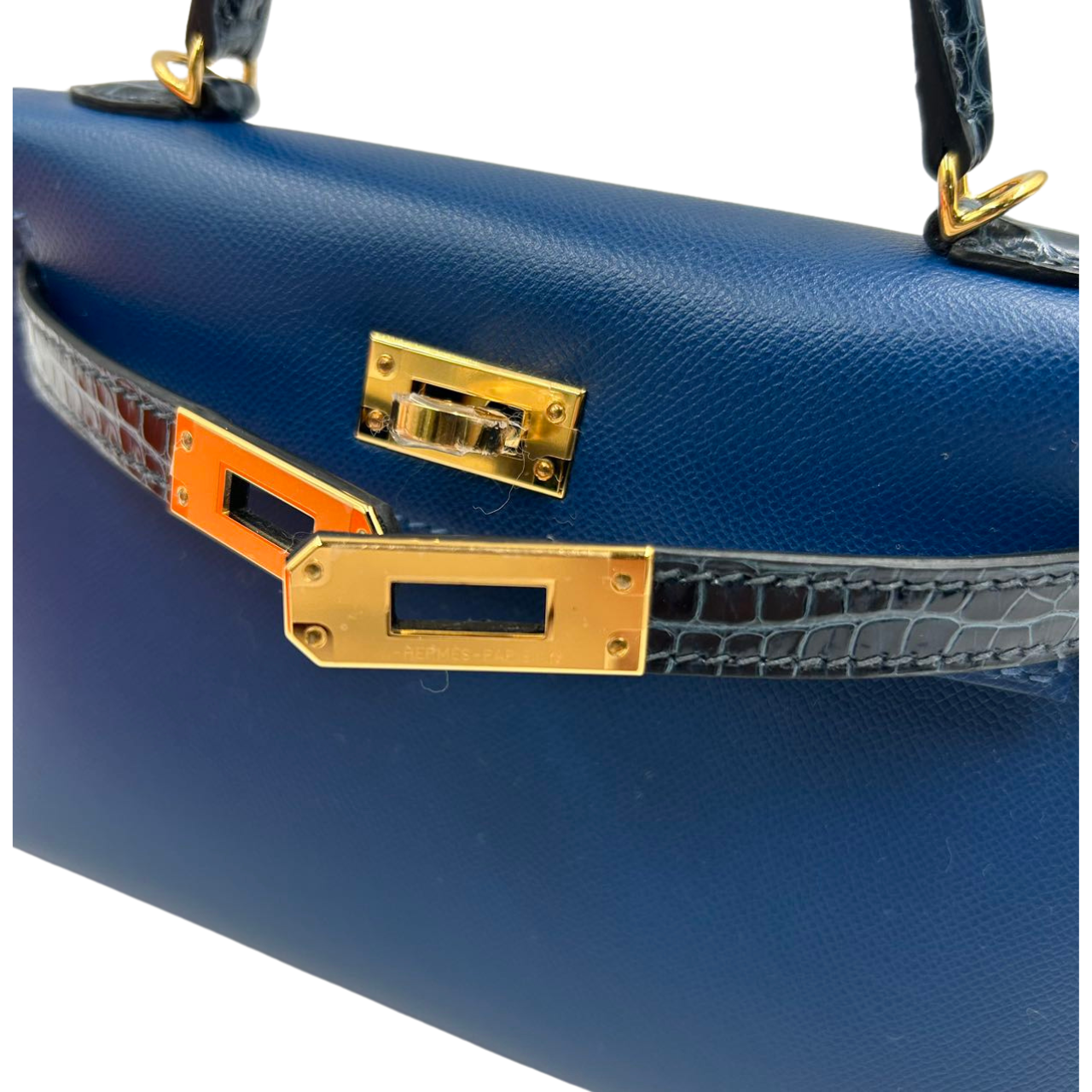 HERMES<br>Mini Kelly 2 Touch 2WAY Blue Saphir Bag