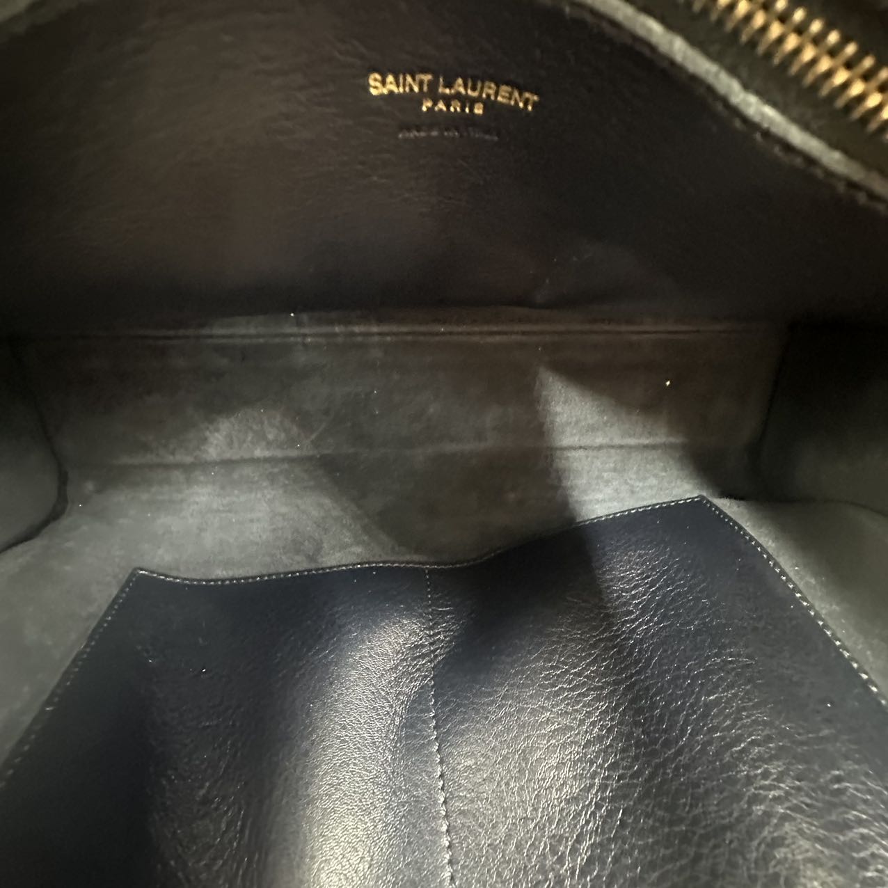 SAINT LAURENT<br>Leather Cabas Bag Black