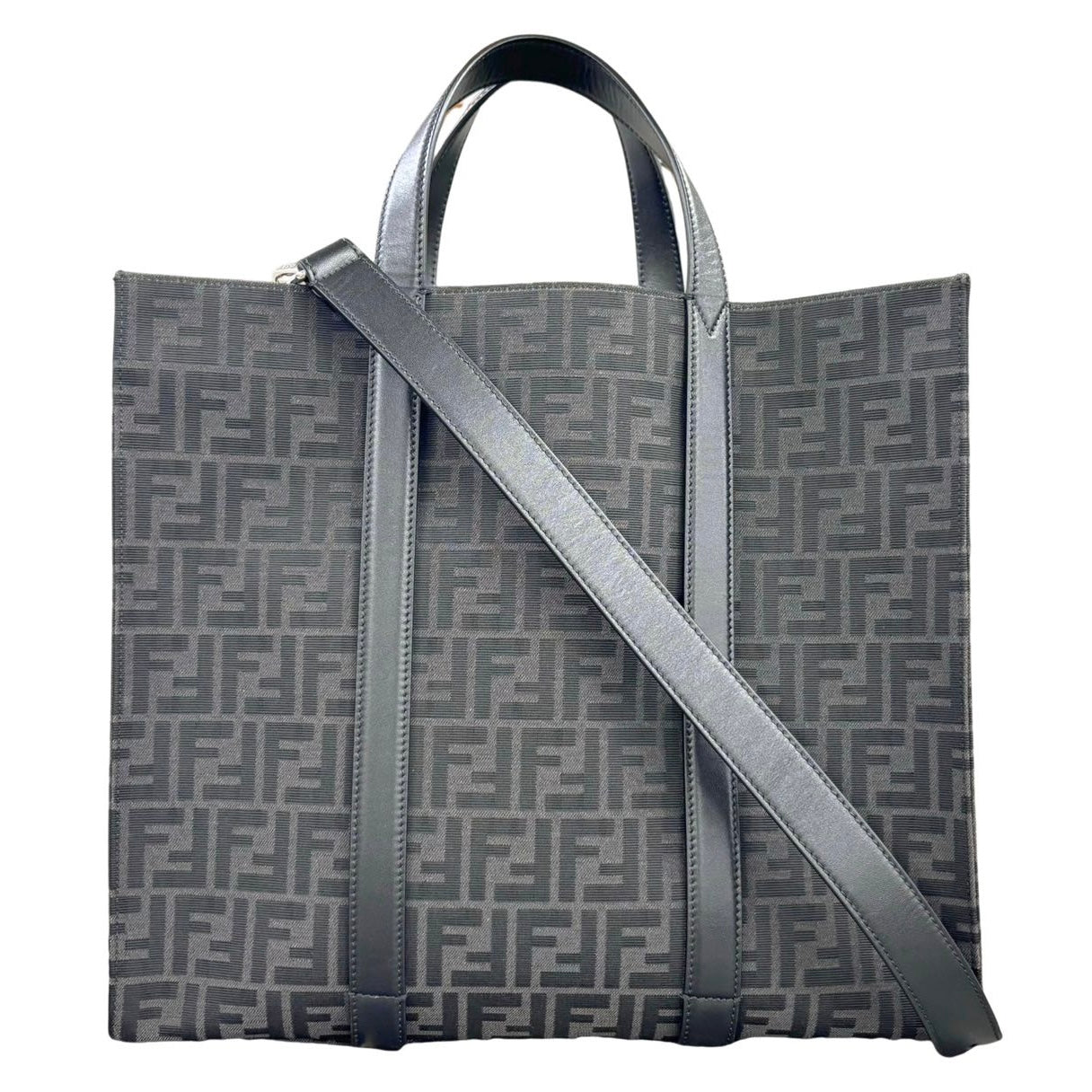 FENDI<br> Shopper-Tasche aus Jacquard mit FF-Muster