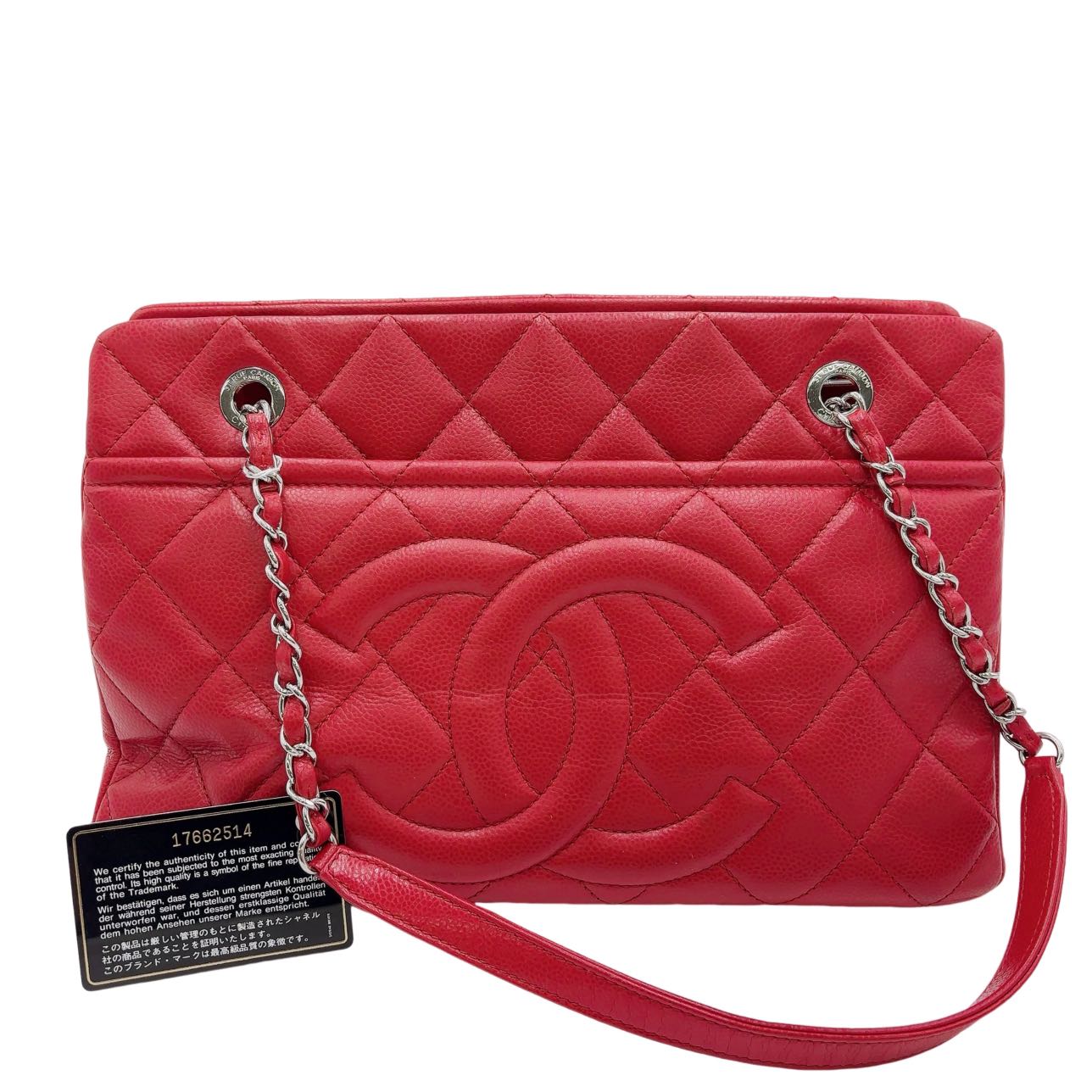 CHANEL<br> Schultertasche aus Kaviarleder