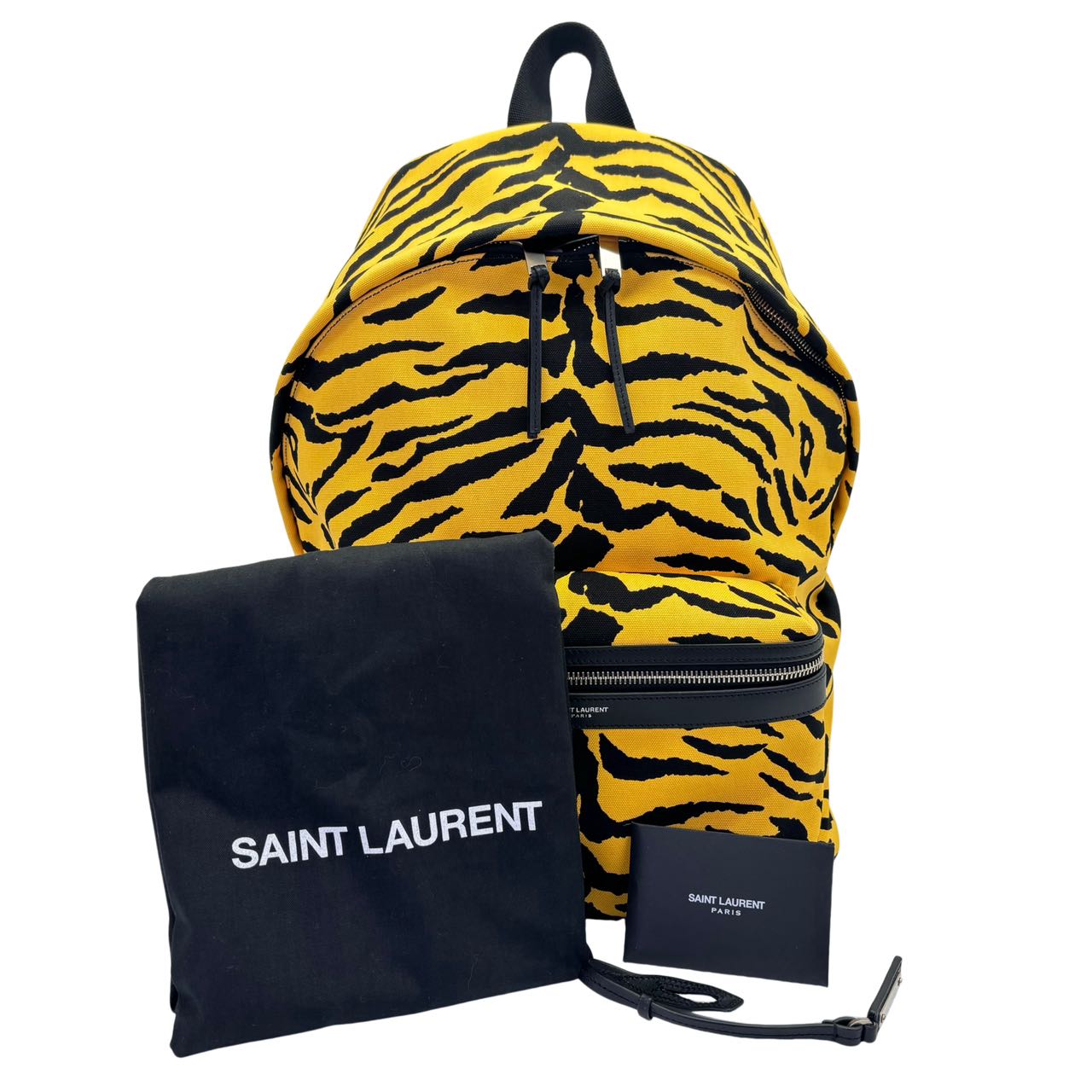 SAINT LAURENT <br> Fabric City Canvas Backpack