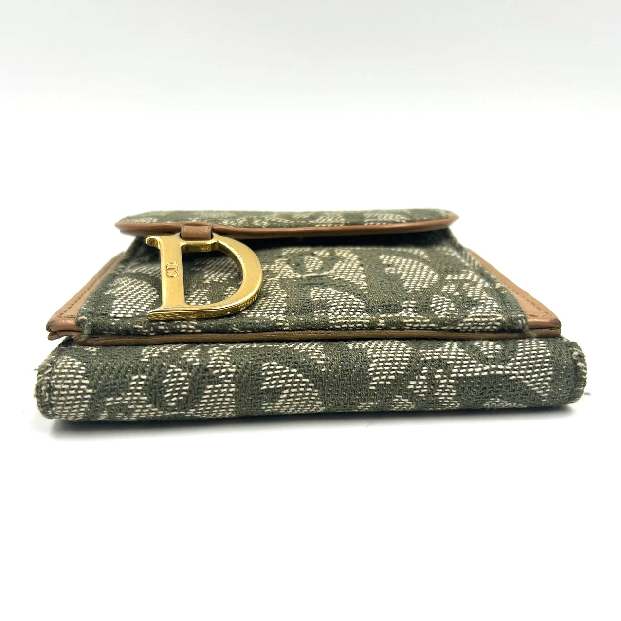 CHRISTIAN DIOR<br>Saddle Wallet Green