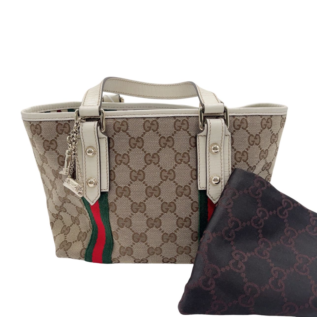 GUCCI<br> Mini sac à main en toile GG