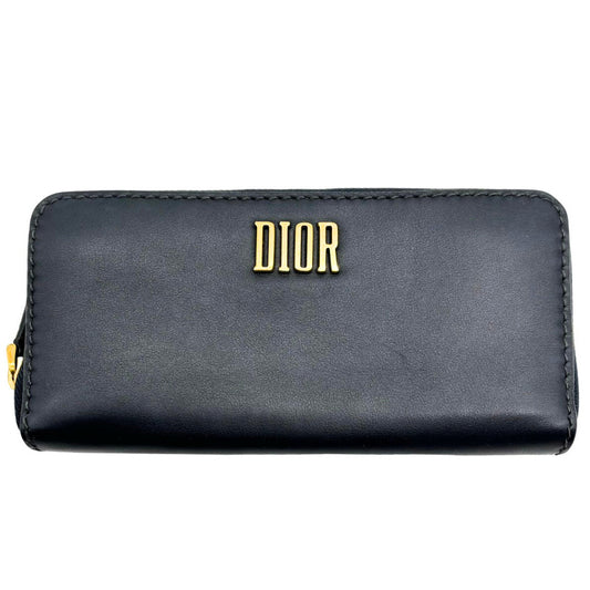 CHRISTIAN DIOR <br> Round Zip Long Wallet