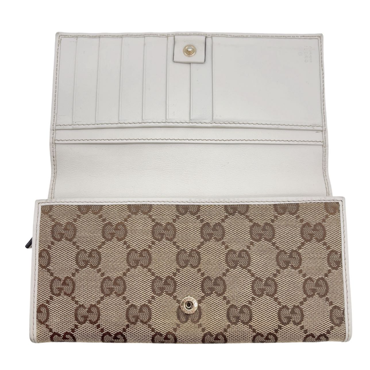 GUCCI<br> Langes Portemonnaie aus GG Canvas