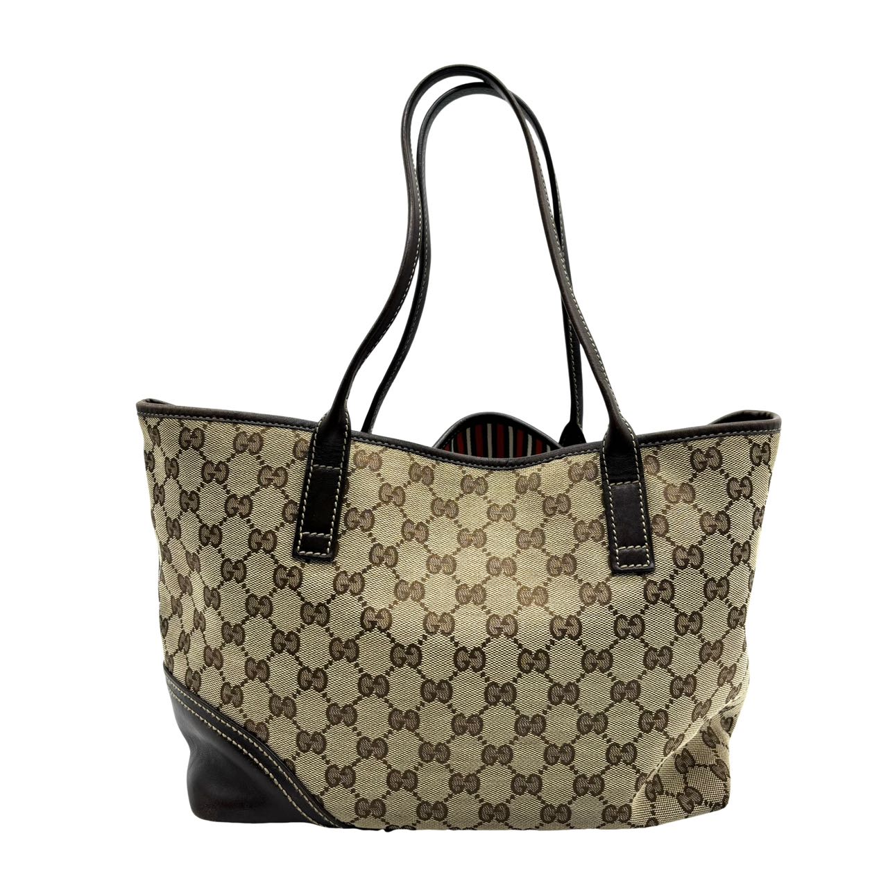 GUCCI<br> Neue Tragetasche „Britt“ aus GG-Canvas