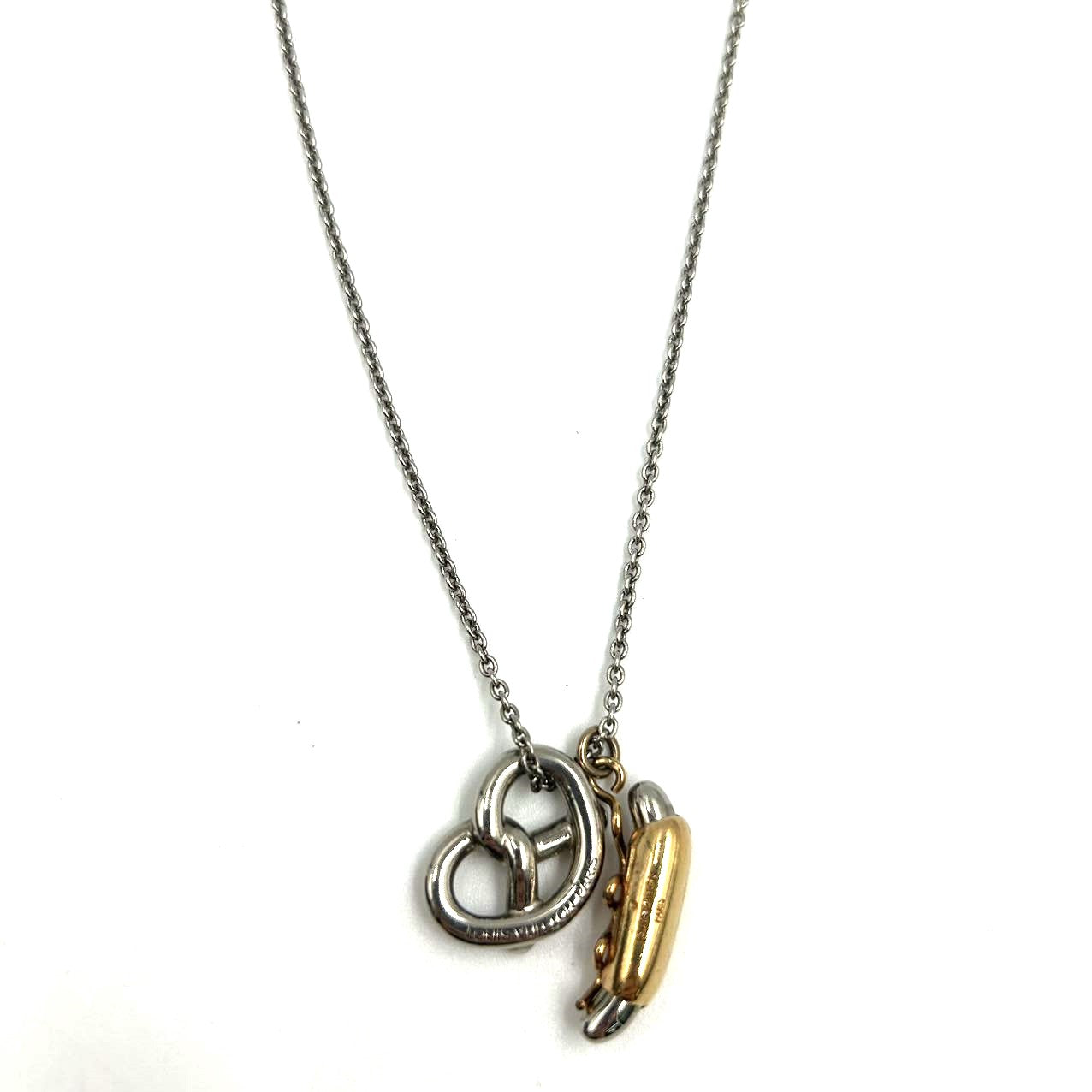 LOUIS VUITTON<br>Pretzel Hot Dog Necklace