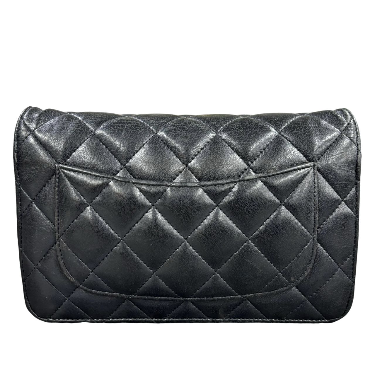 CHANEL <br> Lambskin Matelasse Wallet On Chain