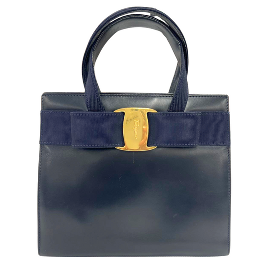 FERRAGAMO<br> Hand Vara Marine Leder