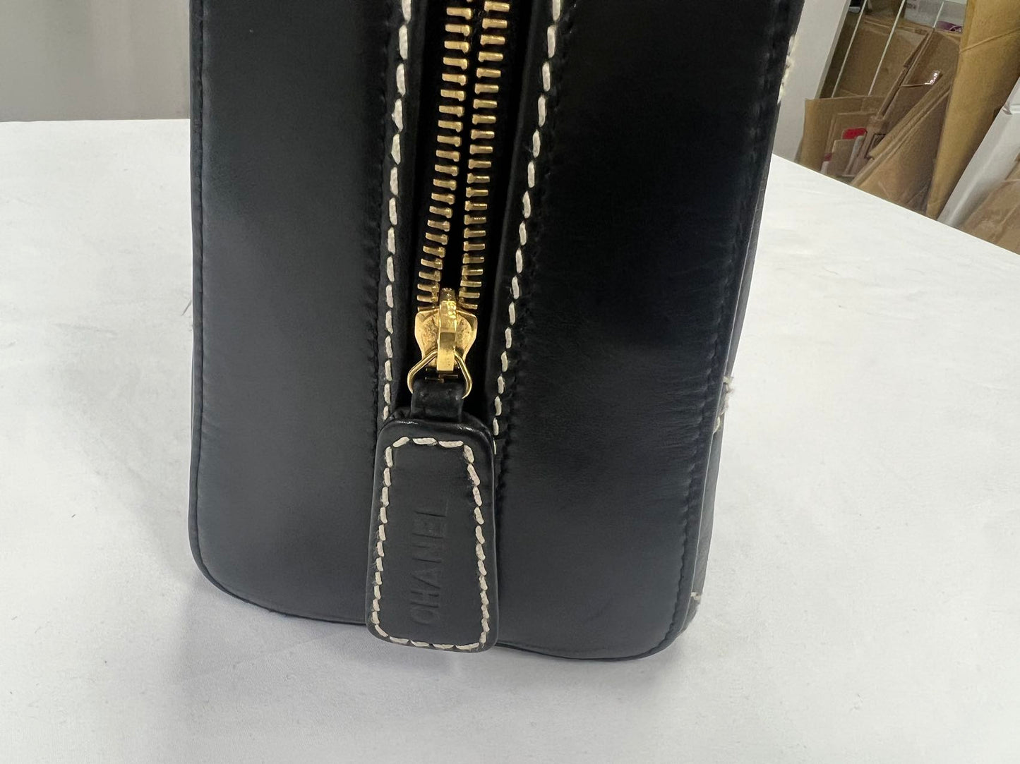 CHANEL<br>Wild Stitch Calfskin Hand Black