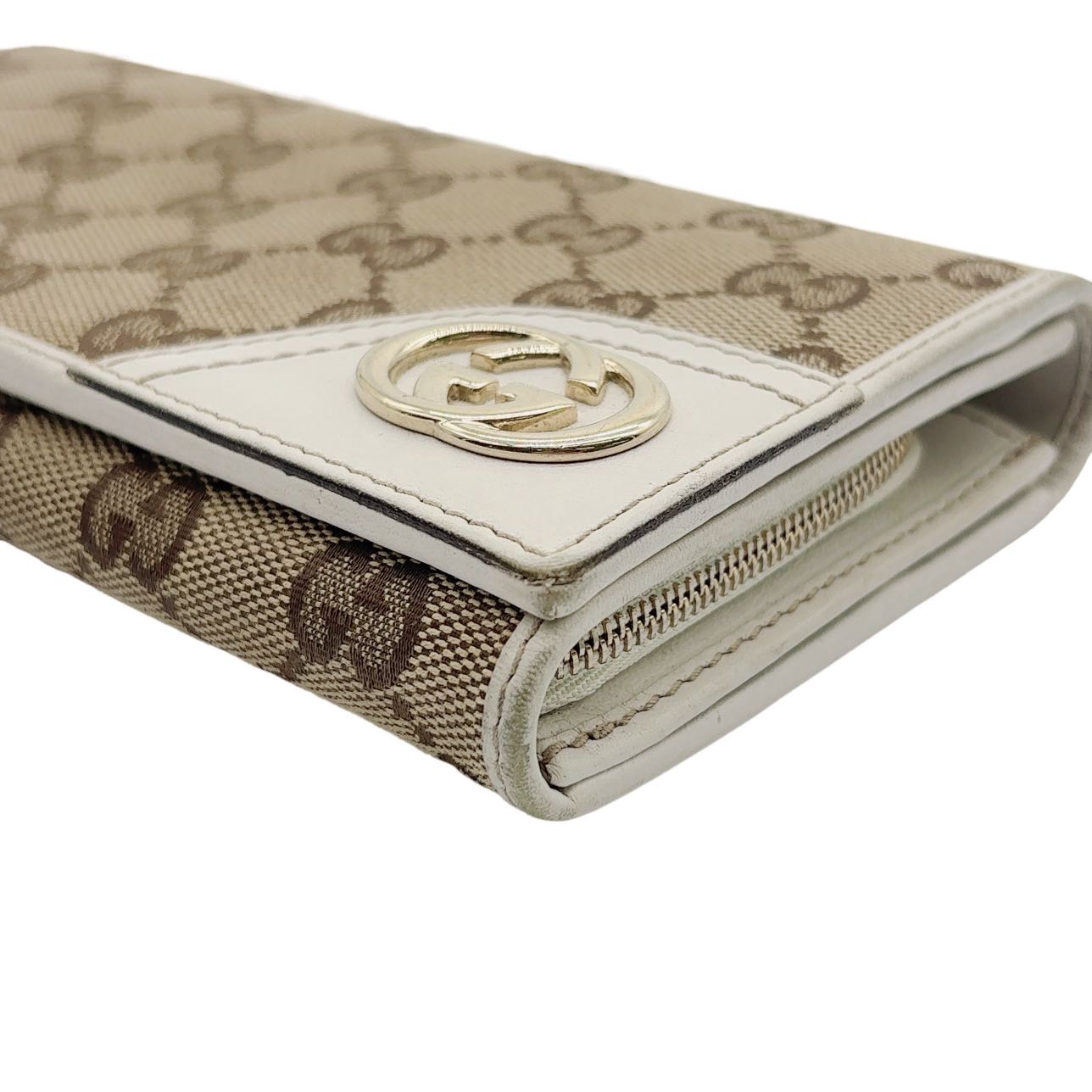 GUCCI<br> Langes Portemonnaie aus GG Canvas