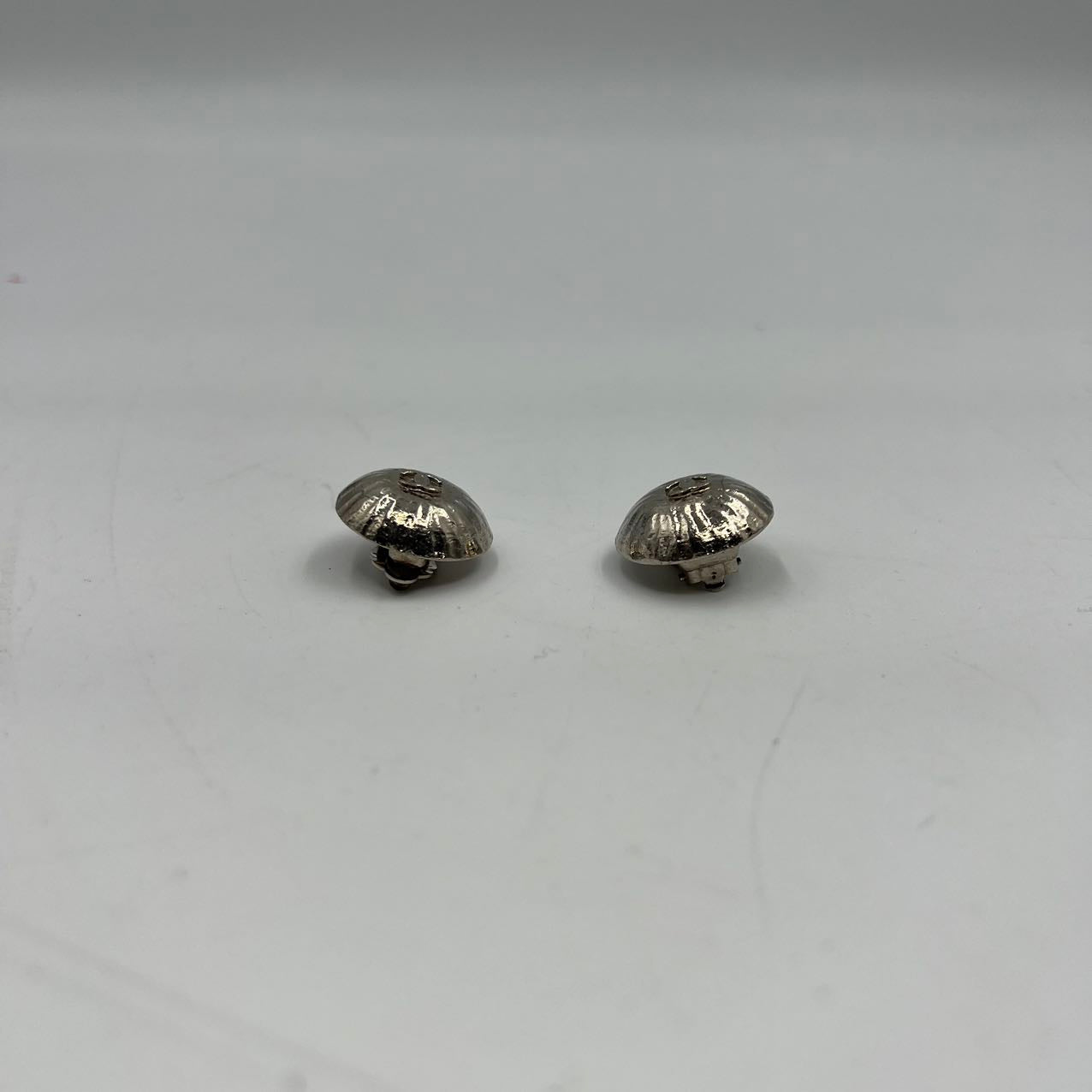 CHANEL<br>Co Co Mark Earrings Silver