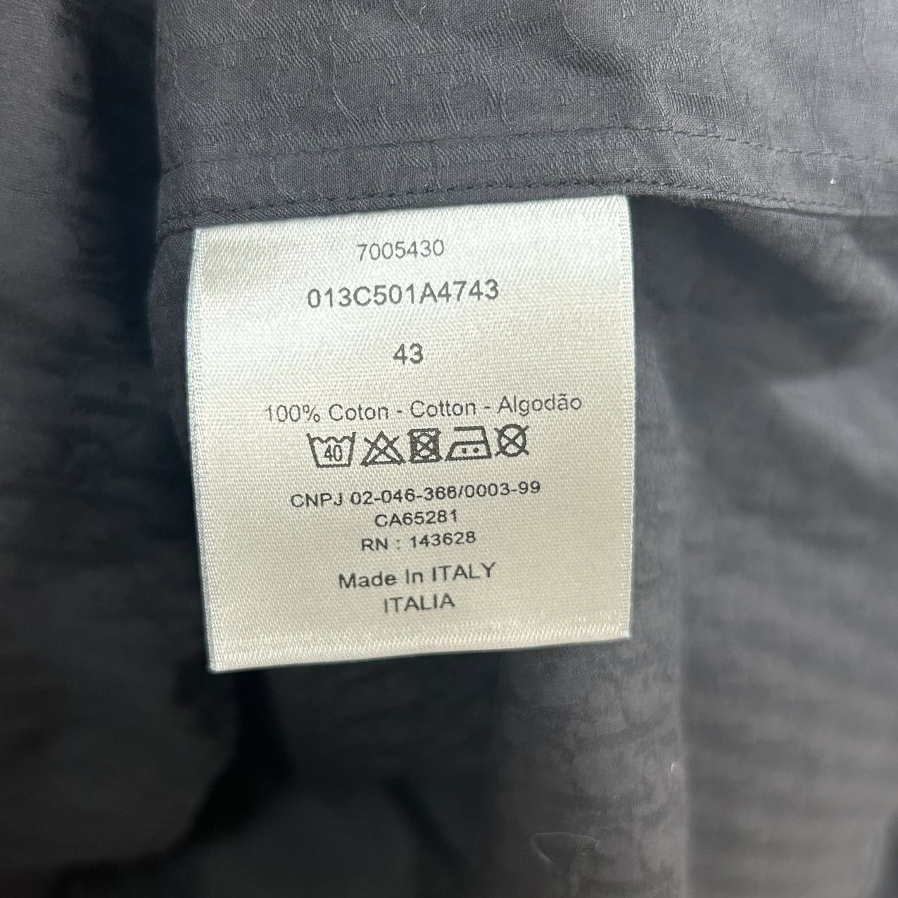 CHRISTIAN DIOR<br>Oblique Cotton Shirt