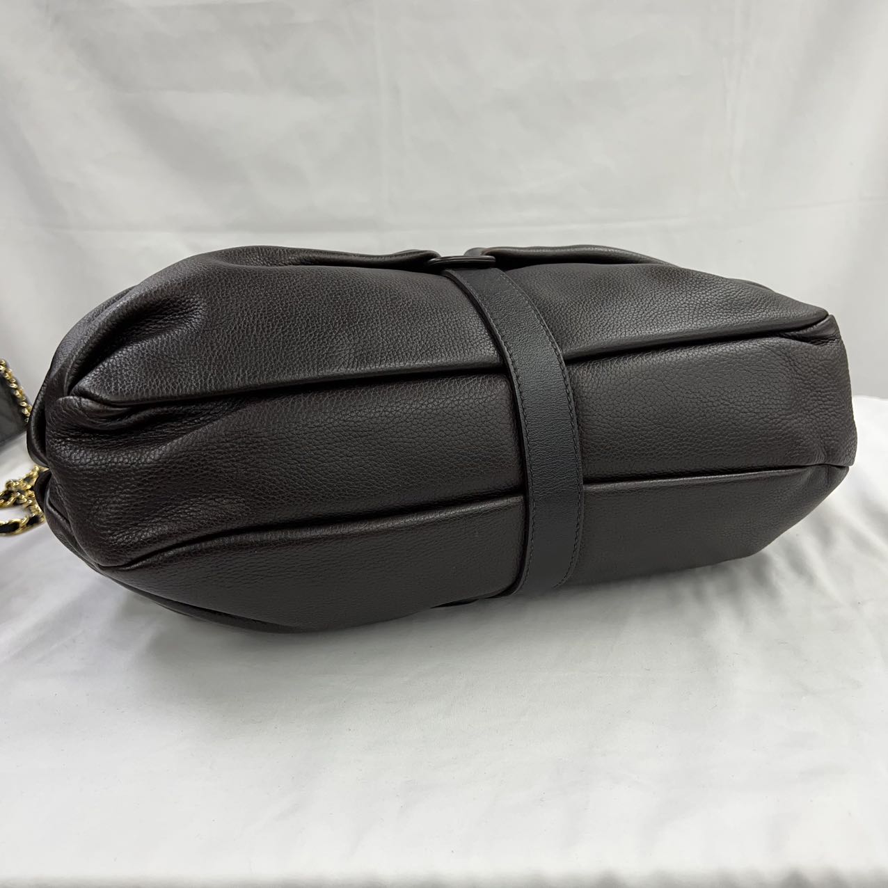 FERRAGAMO<br> Ledertasche Dunkelbraun