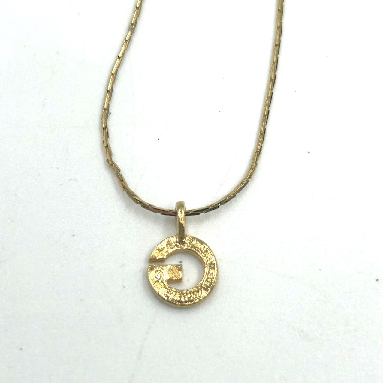 GIVENCHY<br>Gold Metal G Logo Initial Necklace